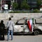 Iranian Red Crescent ambulance hit in Israeli strike displayed in Tehran 